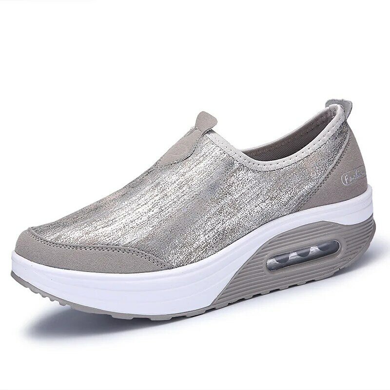 2021 Spring and summer women's shoes new style air cushion thick bottom increased sports casual shoes women's pumps large size