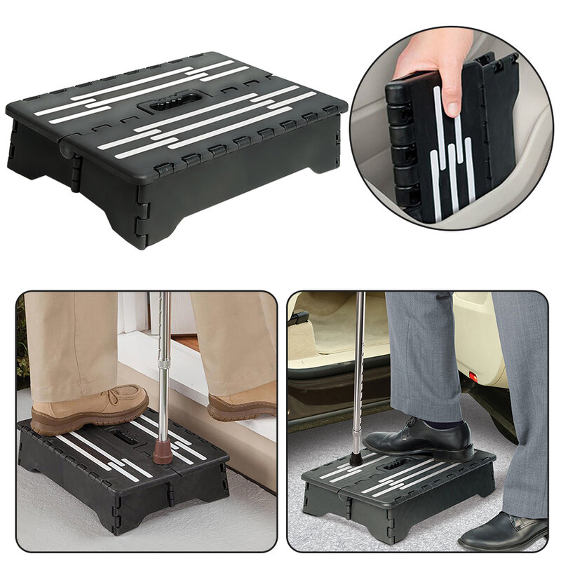 Taburete escalonado antideslizante para Asistente de ancianos, taburete portátil plegable estable para muebles, escalera auxiliar práctica de medio paso