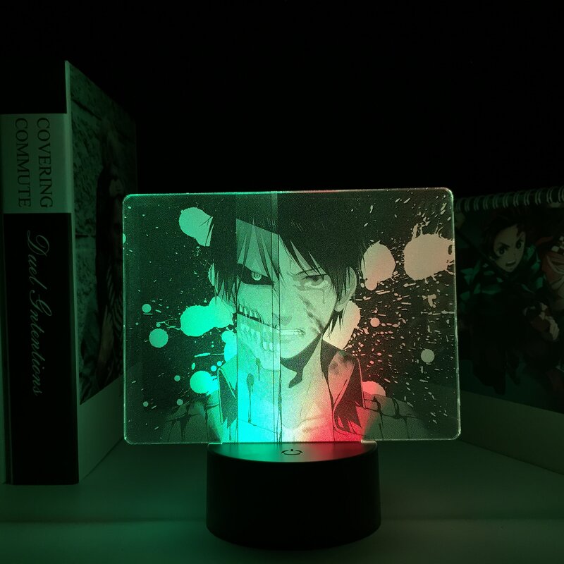 أنيمي هجوم على تيتان إرين Jaeger مصباح LED ثنائي اللون ل ديكور غرفة نوم هدية عيد ميلاد الملونة اثنين من لهجة مصباح مانغا AOT