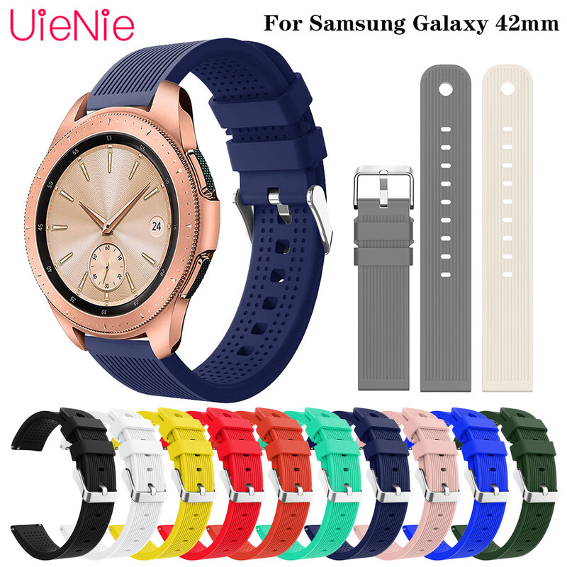 Ремешок силиконовый для Samsung Galaxy Watch 42 мм, сменный спортивный браслет для смарт-часов Huami Amazfit Bip/Amazfit 2, 20 мм