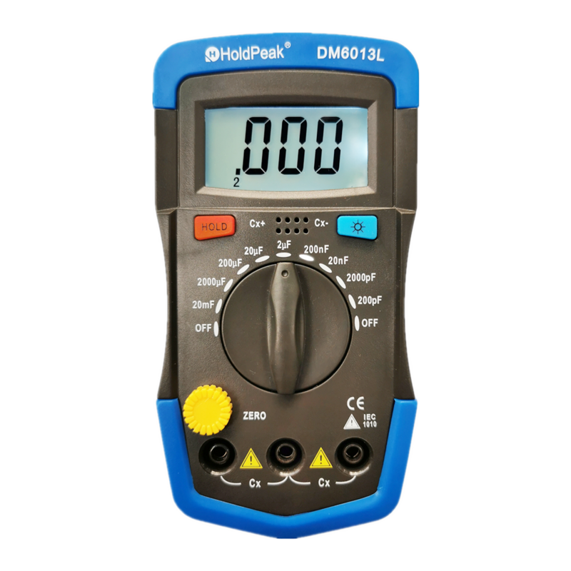 Medidor de capacitancia Digital profesional DM6013L, condensador de 0-20MF, probador de capacitancia electrónico de mano, retroiluminación LCD
