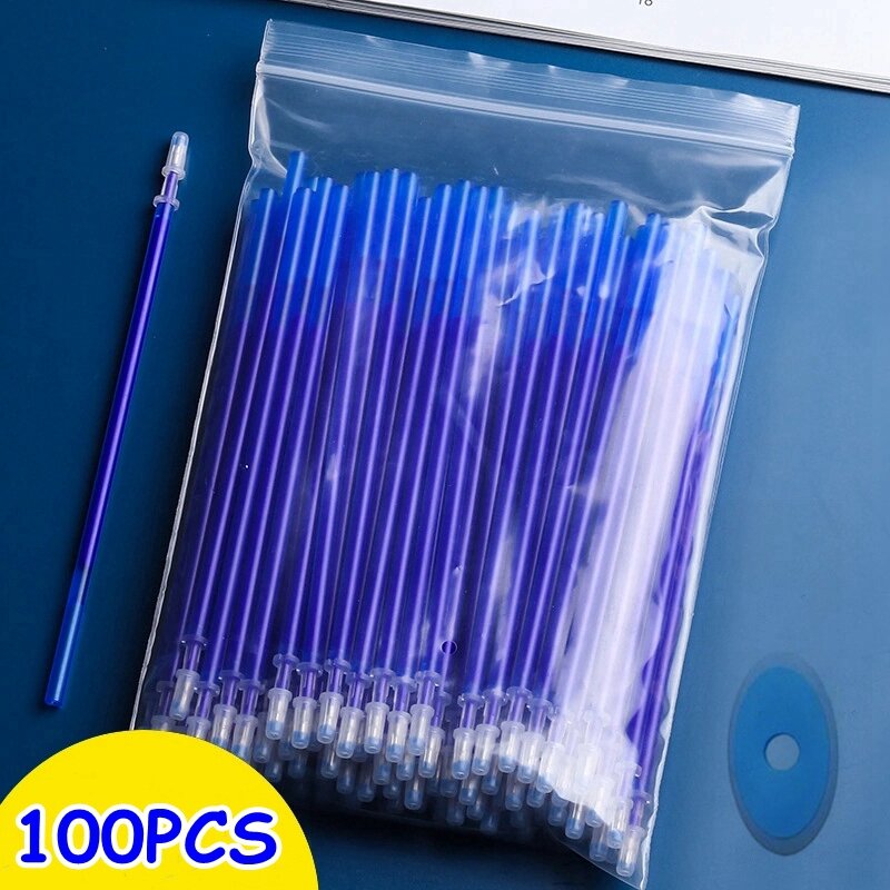 100 Stks/set Uitwisbare Pen Refill Staaf 0.5Mm Blauw/Zwart/Rode Inkt Gel Pen Wasbare Handvat Voor School kantoor Schrijven Supply Briefpapier
