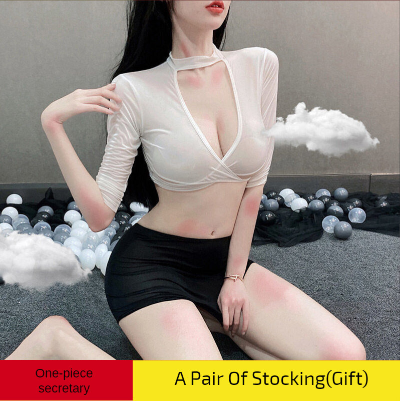 Sexy Underwear Women's Uniform Supreme Seduction Free off Student Suit Funny Open-End Coquettish Passion Climax Clothes