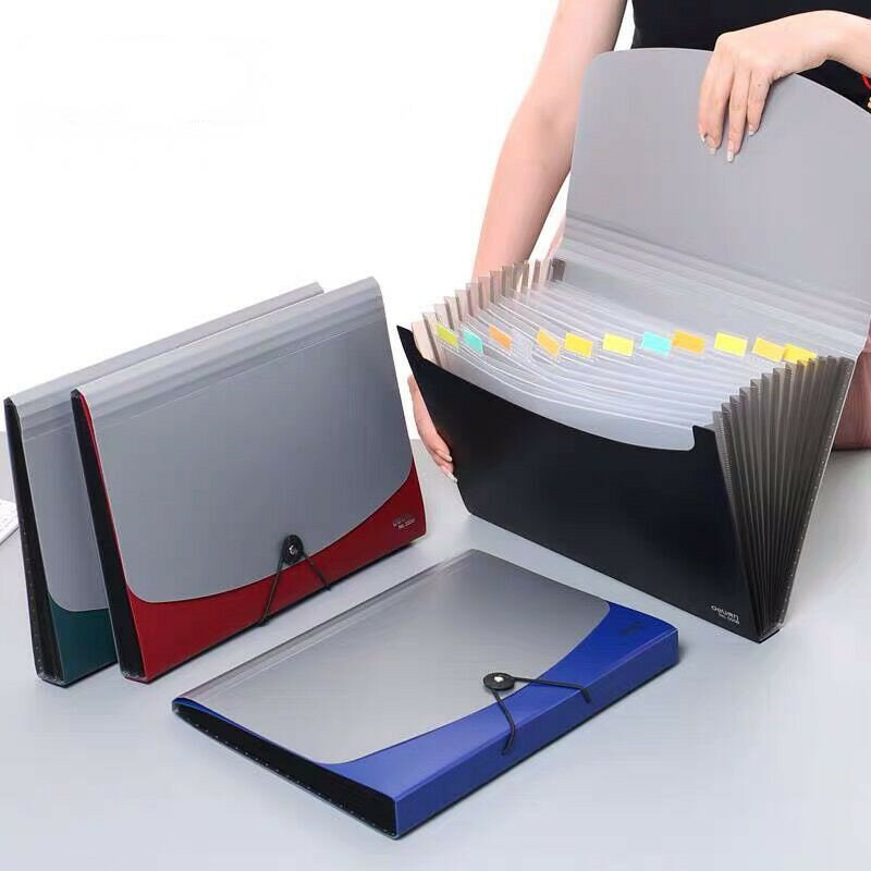 12 warstwy A4 wielowarstwowe biurko Folder rozszerzenie torba na dokumenty do przechowywania papieru organizator przypadku szkoły materiały biurowe