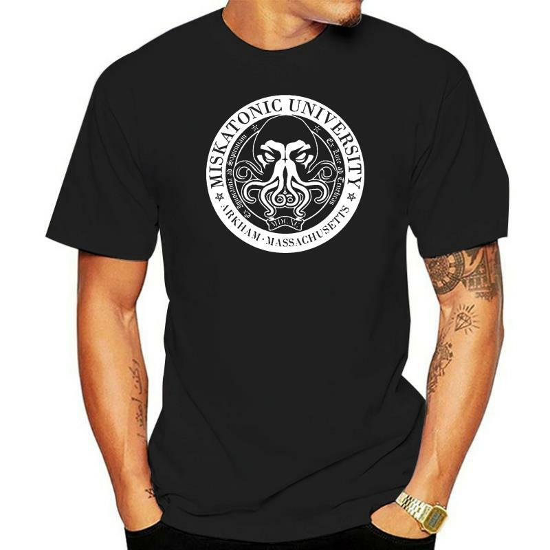 H.p lovecraft cthulhu satânico miskatonic university t S-3xl camiseta nova marca-roupas t camisas de impressão t camisa de manga curta