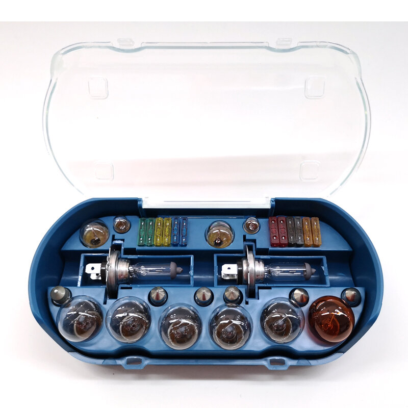 Kit de emergência de halogênio para carro h7, conjunto de fusíveis para peças de reposição com 30 peças
