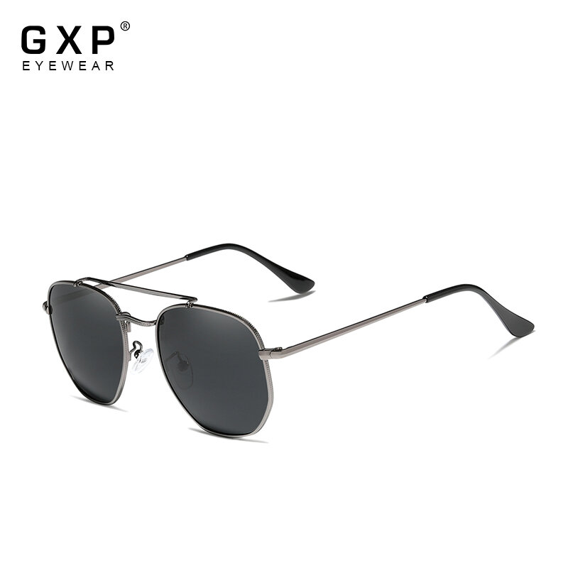 Очки солнцезащитные GXP мужские/женские винтажные, Аутентичные поляризационные шестиугольные солнечные очки из нержавеющей стали, 7748