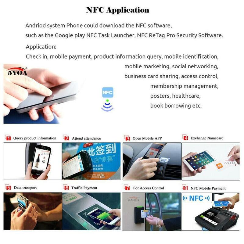 20PCS NFC Cards Rewritable Blank PVC Ntag215 NFC Cards for Tagmo Amiibo Games All NFC-Enabled Phone Devices Access Control Card