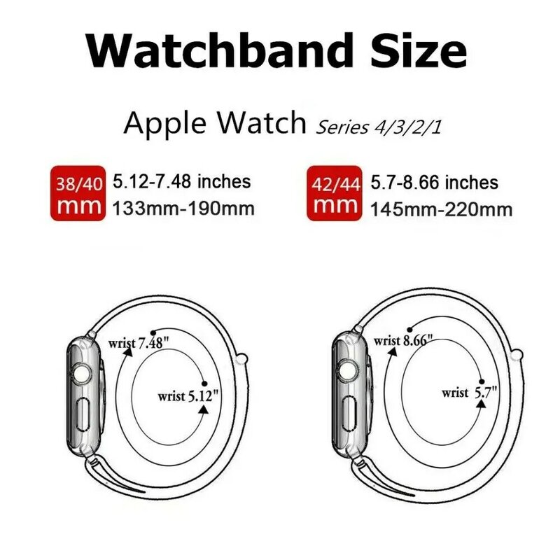 النايلون حلقة حزام ل سوار ساعة يد آبل 44 مللي متر 40 مللي متر Smartwatch Watchband 42 مللي متر 38 مللي متر correa سترا حزام سوار iWatch سلسلة 4 5 SE 6