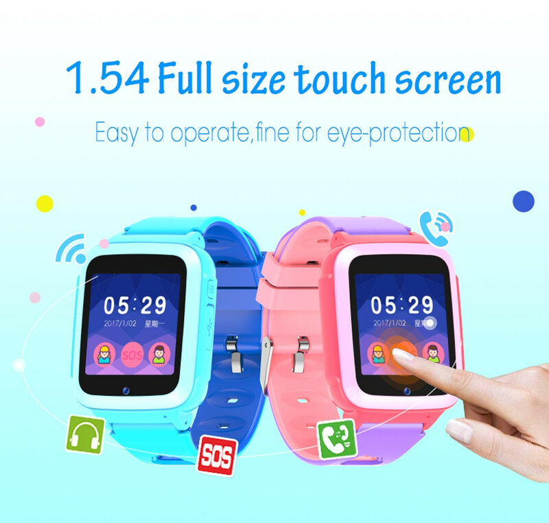 Smartwatch infantil, relógio inteligente anti-perda, polegadas, para meninos e meninas, atacado!
