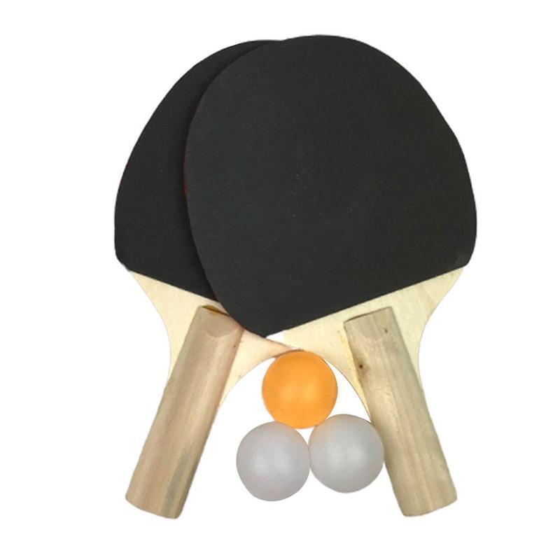 Raqueta de tenis de mesa de goma, Juego de 2 y 3 bolas, W2N1