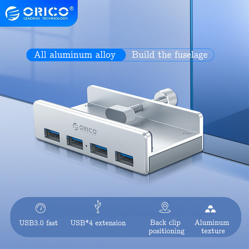 HUB ORICO MH4PU 4 USB 3.0 con alimentatore espansione ad alta velocità trasmissione dati 5GBPS adatta per accessori per laptop