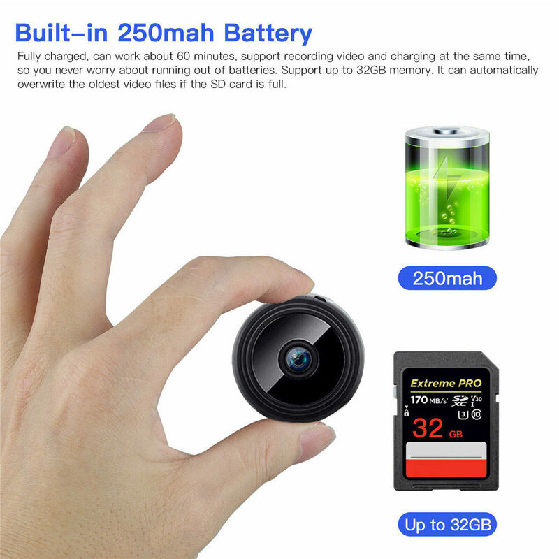 Câmera de segurança de alta definição a9, com visão noturna, 1080p, com wi-fi