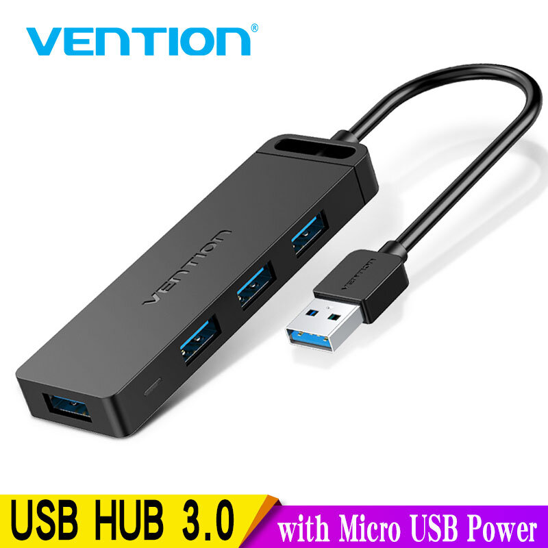 Vention USB 3.0 허브 4 포트 어댑터 멀티 USB 2.0 분배기 Macbook PC 용 고속 OTG 컴퓨터 액세서리 USB Type-C HUB New