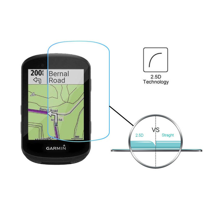 Garmin Edge 830 530 1030 130 Plus GPS 자전거 슬립-프루프 안티-노크 실리카 젤 케이스 + 투명 강화 유리 스크린 프로텍터, 가민 엣지 플러스용 실리카 겔 케이스 + 2 피스