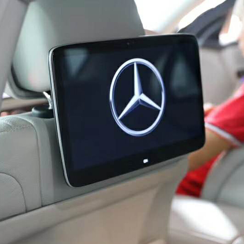 Plug And Play di Installazione Auto Schermi TV Android 9.0 Poggiatesta Monitor Per Mercedes Benz Sedile Posteriore Sistema di Intrattenimento 2PCS