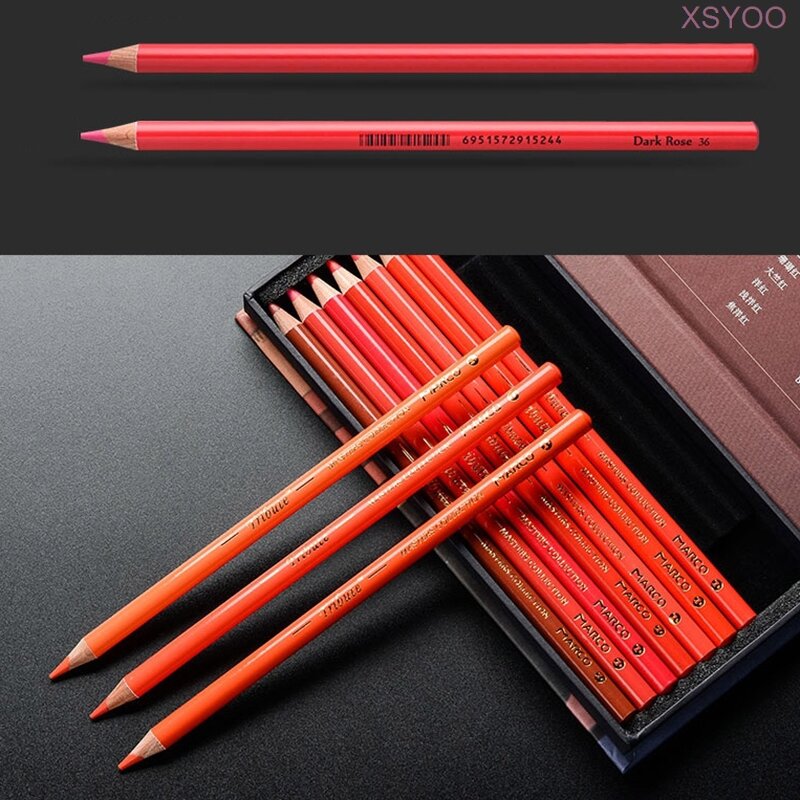 Marco – crayons de couleur professionnels à l'huile 80 couleurs, coffret cadeau pour croquis, crayons de couleur pour dessin, fournitures d'art pour l'école