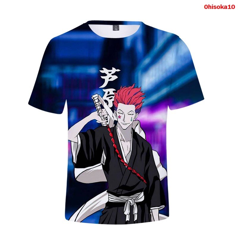 Kawaii de Hunter X Hunter T camisa de los hombres de verano Camisetas de dibujos animados HISOKA MOROW HxH gráfico camisetas Harajuku camiseta Anime hombre Unisex