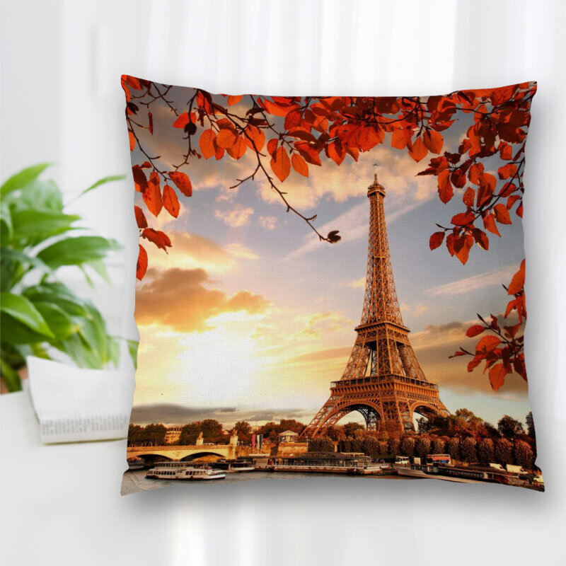 Cuscino torre Eiffel modello copertura cuscino federa cuscino per divano/casa/auto Decor cerniera federa personalizzata