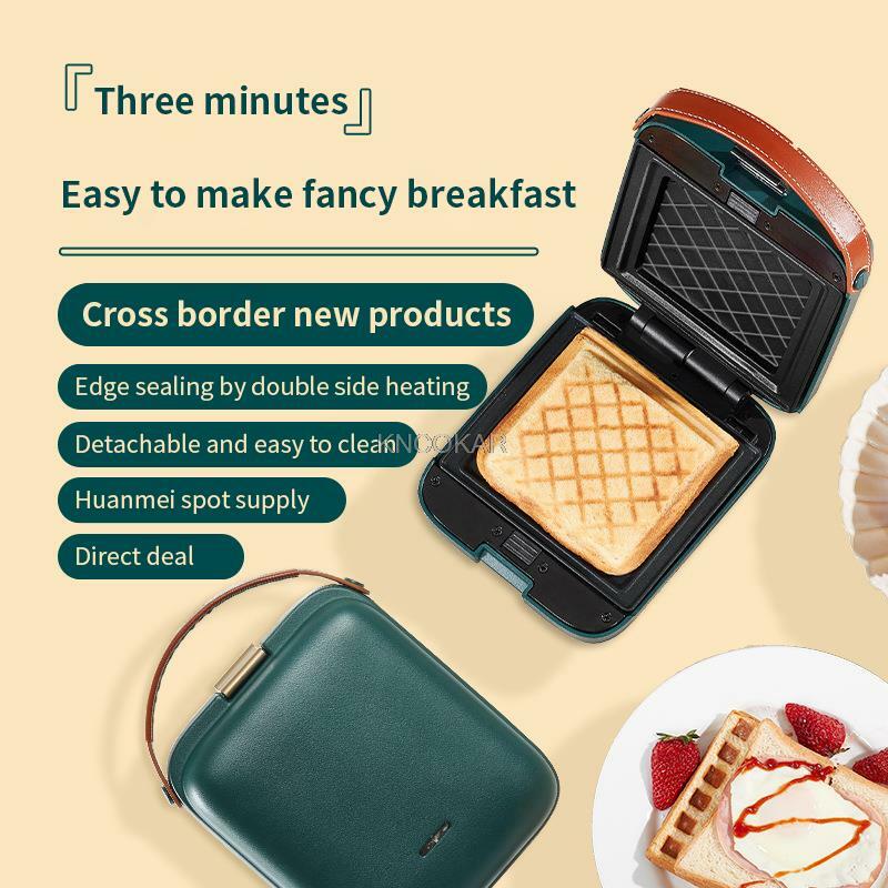 Elektrische Sandwich Maker Frühstück maschine 3 Minuten Schnelle Frühstück Waffel maker Toaster Backen Werkzeuge Mit Non Stick Pan Küche