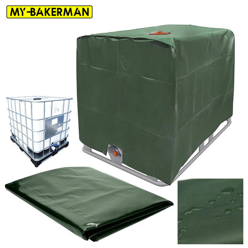 Green IBC container 1000 liters aluminum foil waterproof dustproof cover rainwater tank Oxford cloth UV protection cover 210D