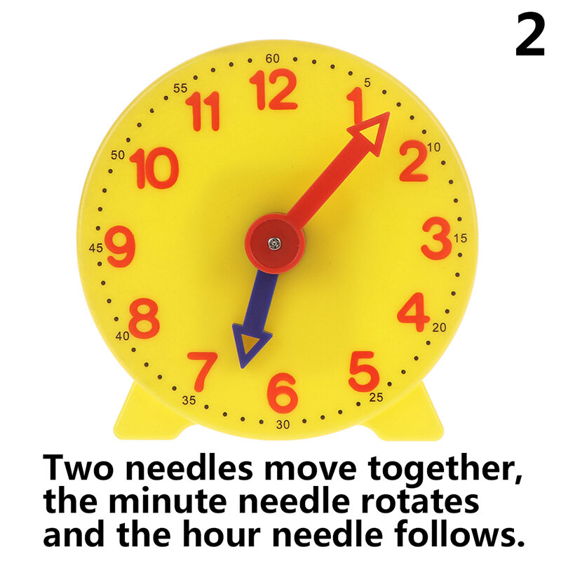 3 style Montessori Student Learning zegar czas nauczyciel zegar w kształcie przekładni 4 Cal 12/24 godziny