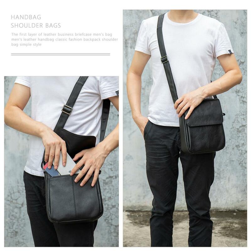 Men's Genuine Leather Shoulder Bag For Men Casual Crossbody Man Handbag Messenger Bag Male Side Bags Guarantee Men's Bags
