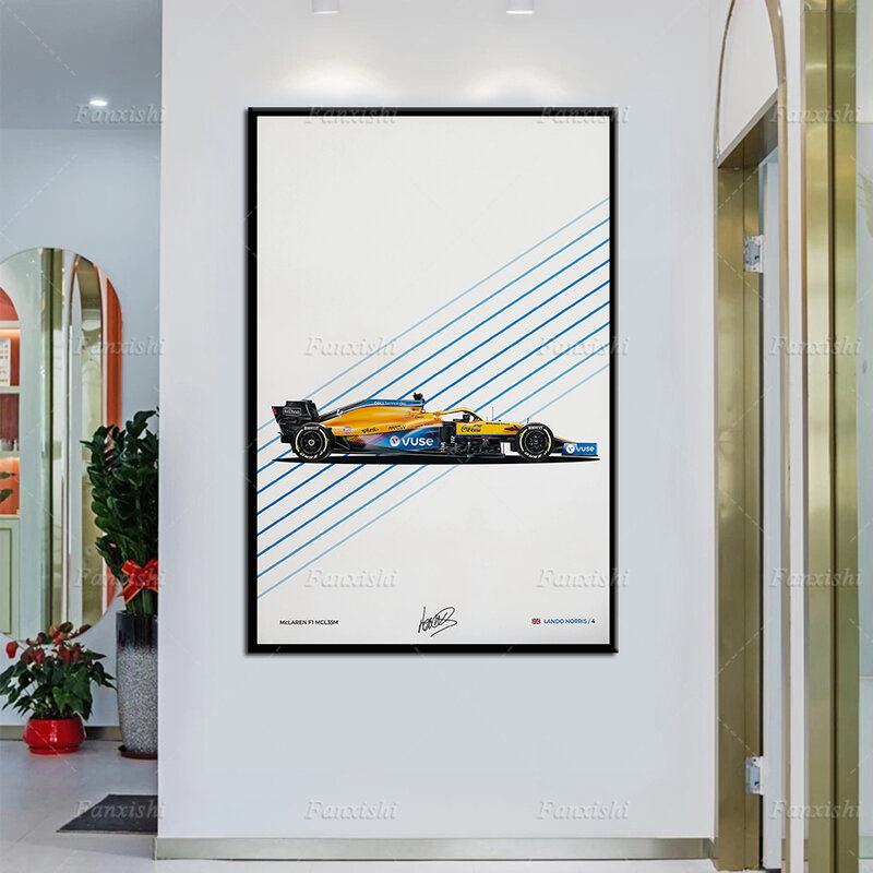 F1 Car MCL35M Lando Norris -Legends F1 Poster Wall Art Canvas Painting Hd Print Modular Pictures Home Living Room Decor Man Gift