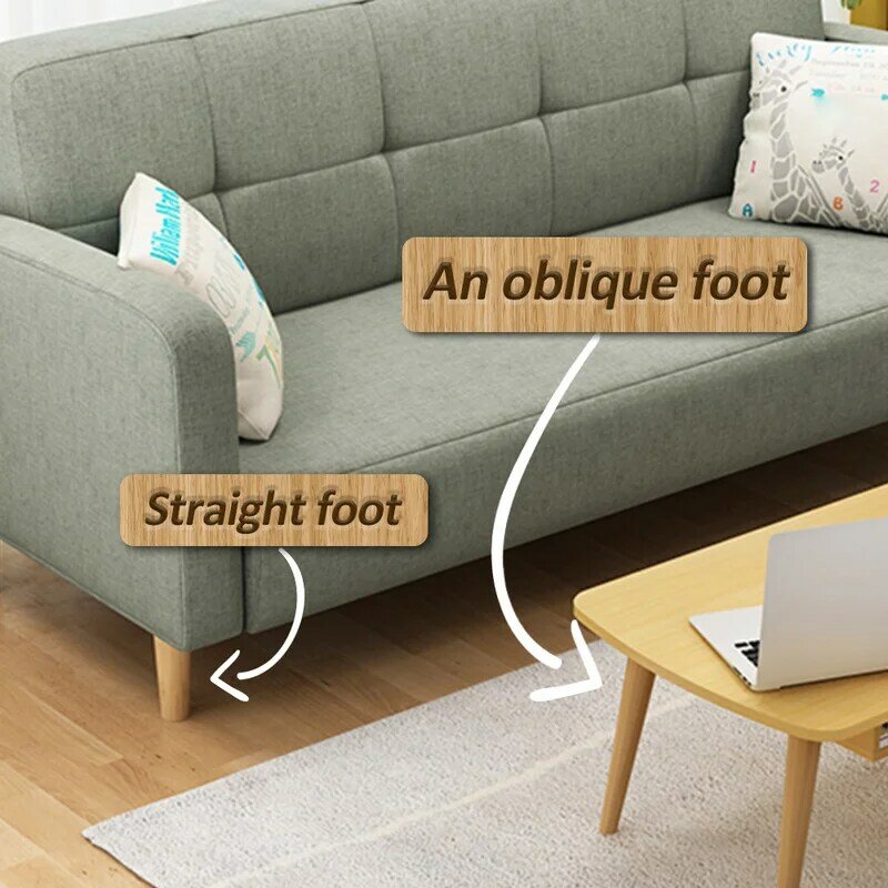 4 pezzi piedini per mobili in legno piedi inclinati tavolino dritto piedini di livello del divano con piastre metalliche gambe dell'armadio parti di mobili