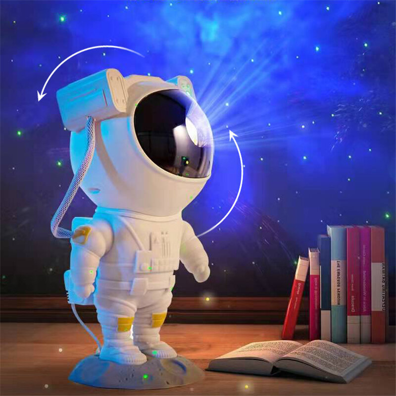 Rotante astronauta luce notturna stella galassia cielo stellato LED proiettore luci nebulosa colorata nuvola atmosfera camera da letto lampada Anime