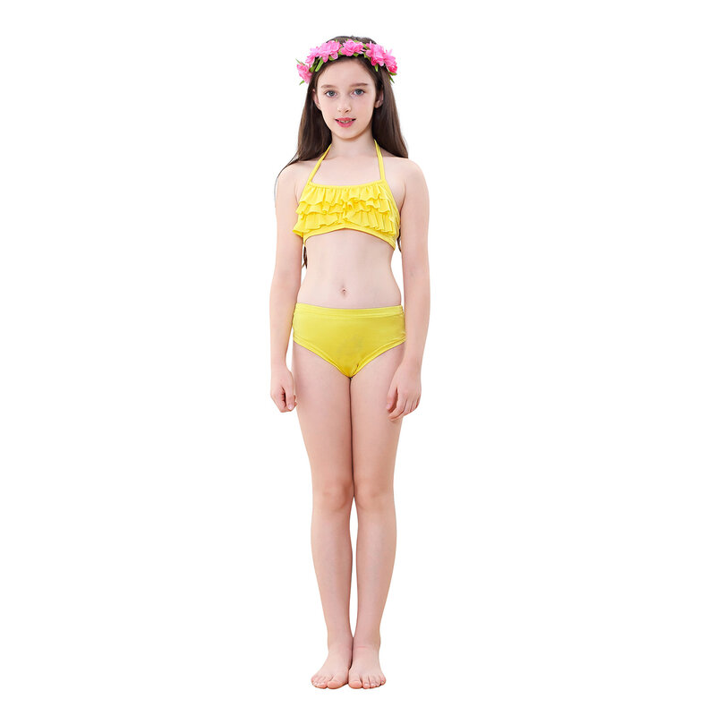 키즈 핀 카와이 수영복 수영복 정장, 꼬리 인어 카니발 의상 수영복 소녀 수영 의상