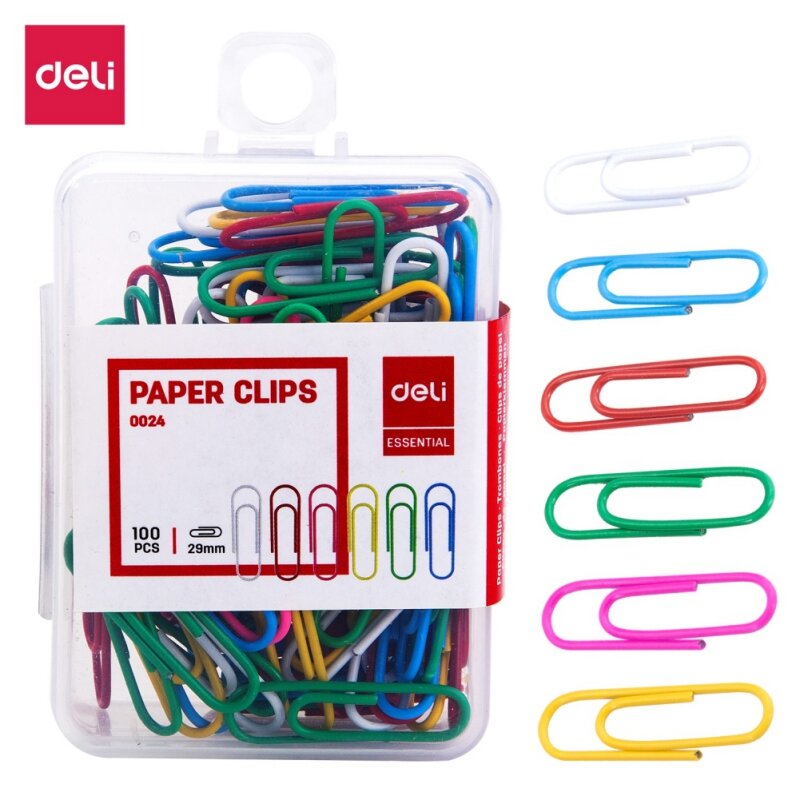 Cips de papel de Color, pasadores de hebilla (100 unids/caja)