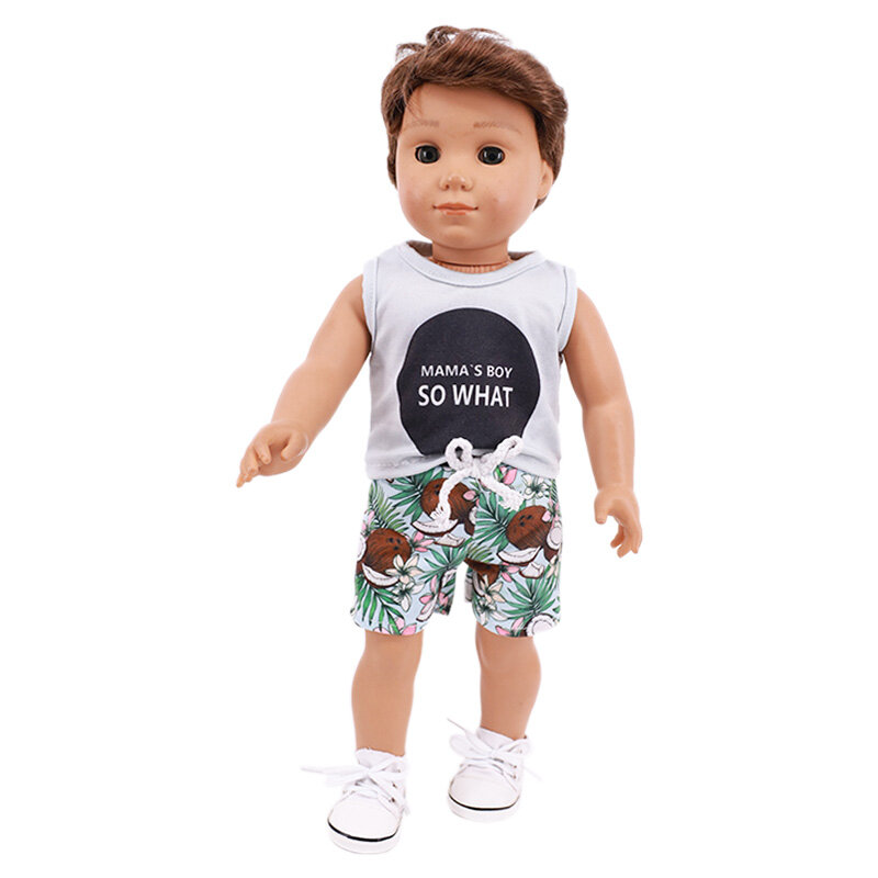 Boneca pijamas conjunto de roupas ajuste 18 Polegada americano & 43cm renascer bebê recém-nascido boneca roupas acessórios nenuco ropa geração menina brinquedos