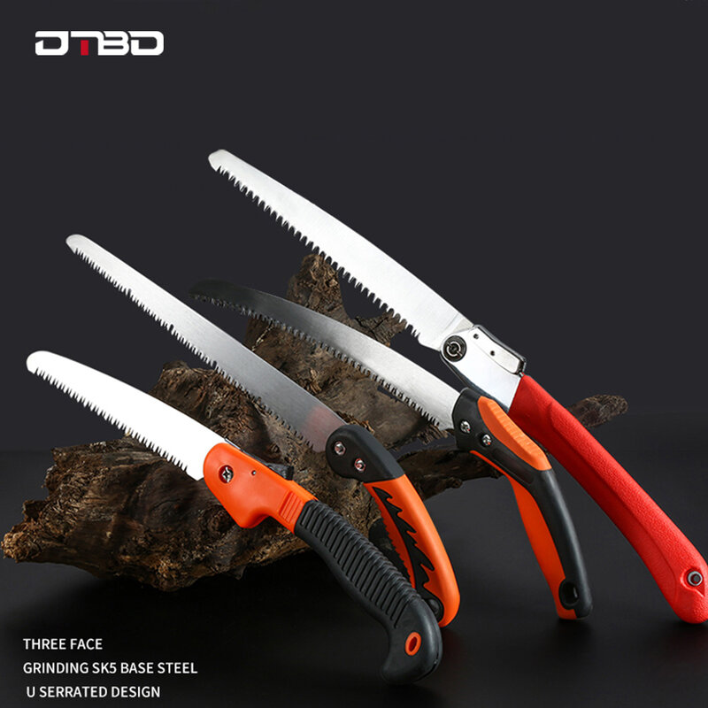 DTBD – scie pliante de 7 pouces, adaptée au jardinage, coupe à main, coupe du bois humide