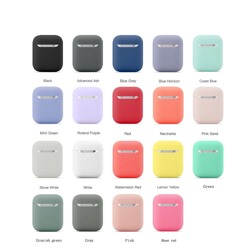 W magazynie nowe silikonowe etui do Airpods1 2nd luksusowe ochronne słuchawki pokrywy skrzynka dla Apple Airpods Case 1 i 2 odporny na wstrząsy rękaw