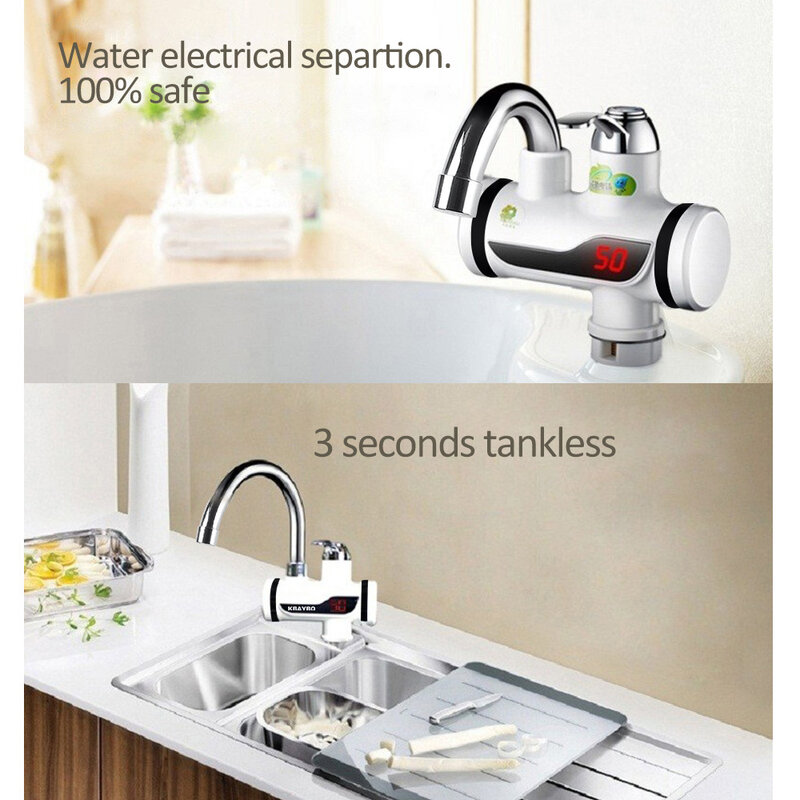 3000W Instant electric Water Heater Tap Kitchen faucet water filter 2 kinds of outlet mode can be consumed directly