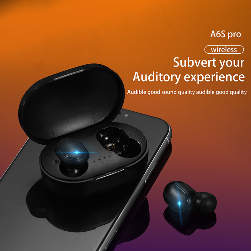 SELFLY-auriculares TWS A6S inalámbricos por Bluetooth 5,0, cascos deportivos con micrófono para teléfonos inteligentes Xiaomi, Samsung, Huawei y LG