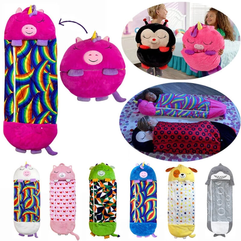 Детское семейное детское мультяшное одеяло, спальные мешки, плюшевая подушка для куклы, детский спальный мешок для мальчиков и девочек, спа...