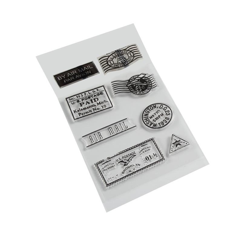 Marque postale transparente en PVC et Silicone, pour bricolage, carte de Scrapbooking, fournitures de timbres-poste