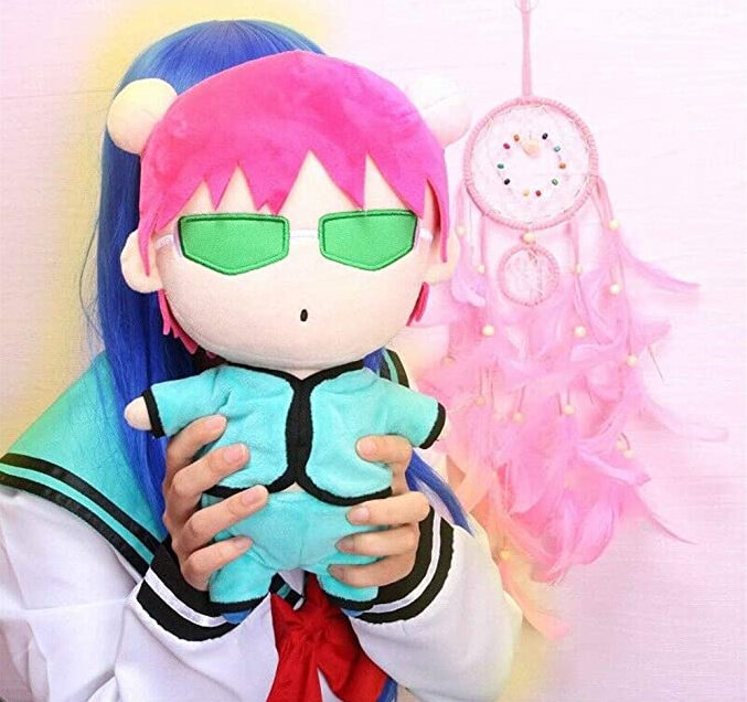 Anime a vida desastrosa de saiki k. Saiki kusuo cosplay boneca de pelúcia almofada de pelúcia lance travesseiro brinquedo presente da menina do menino em estoque