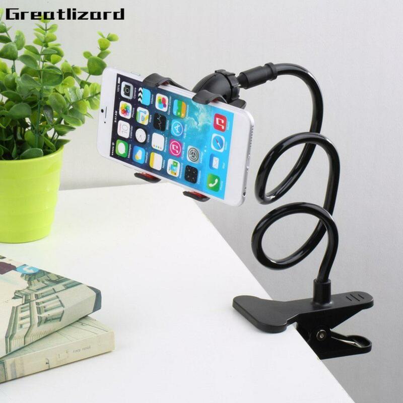 Universal Lazyผู้ถือแขนยืดหยุ่นโทรศัพท์มือถือStents Holderเตียงโต๊ะคลิปGOOSENECK Bracketสำหรับโทรศัพท์Mutiสี