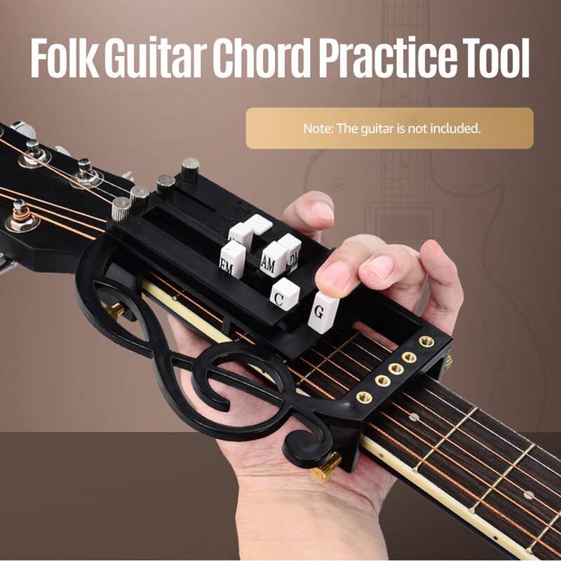 Aggiornato One-Key Guitar Chord Trainer Chord Learning Assisted Tool Folk Guitar Chord Practice Tool 25 accordi per chitarra Folk