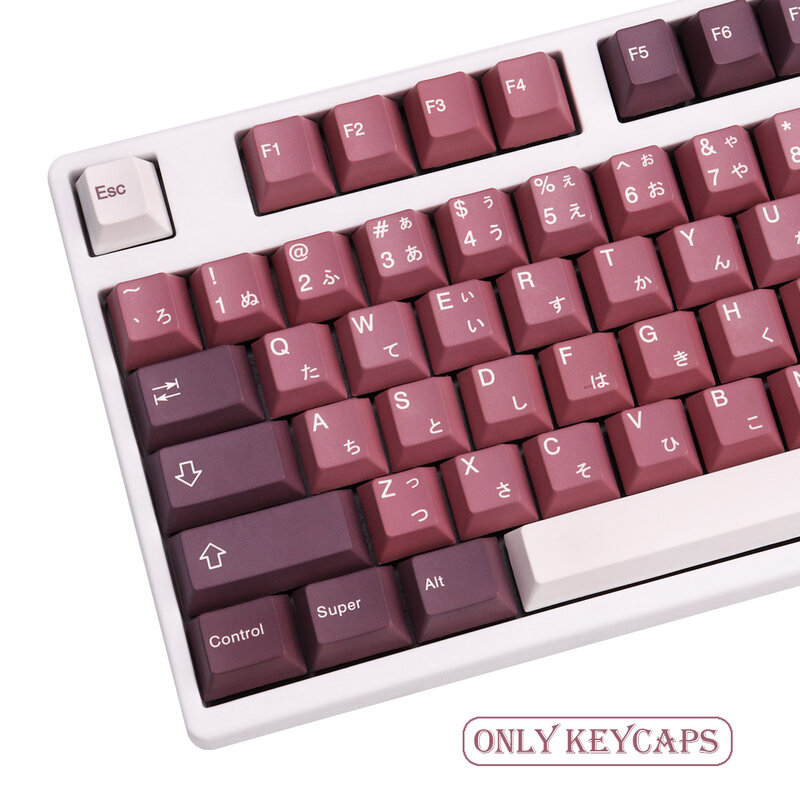 130 مفاتيح PBT Keycap الكرز الشخصي صبغ الفرعية شخصية GMK Bingsu أغطية مفاتيح للوحة المفاتيح الميكانيكية 61 64 84 108 تخطيط