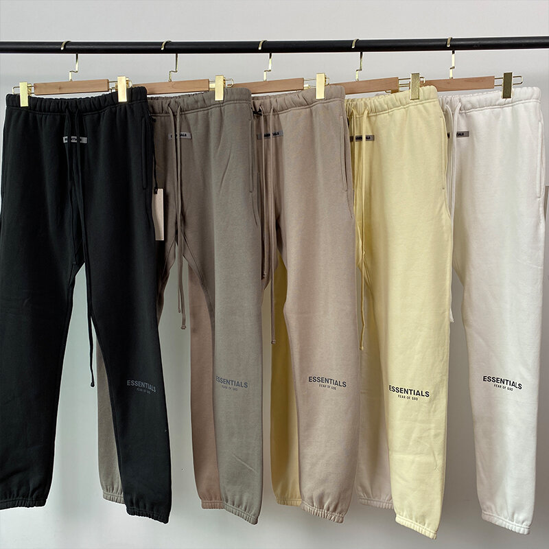 2021 nuevos pantalones de chándal niebla 100% 1:1 Essentials larga Kanye West Jerry Lorenzo suelta pantalones extra grandes pantalones de algodón