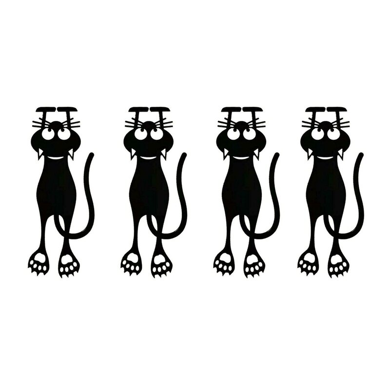 4 pçs tridimensional bonito gato marcador acrílico dos desenhos animados animal marcador para amantes do livro presente criativo