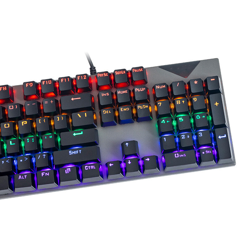 Gaming Mechanical Keyboard USB Wired Blue Red Switch 104keys Anti-Ghosting LED Backlit RGB For Gamer Laptop Computer