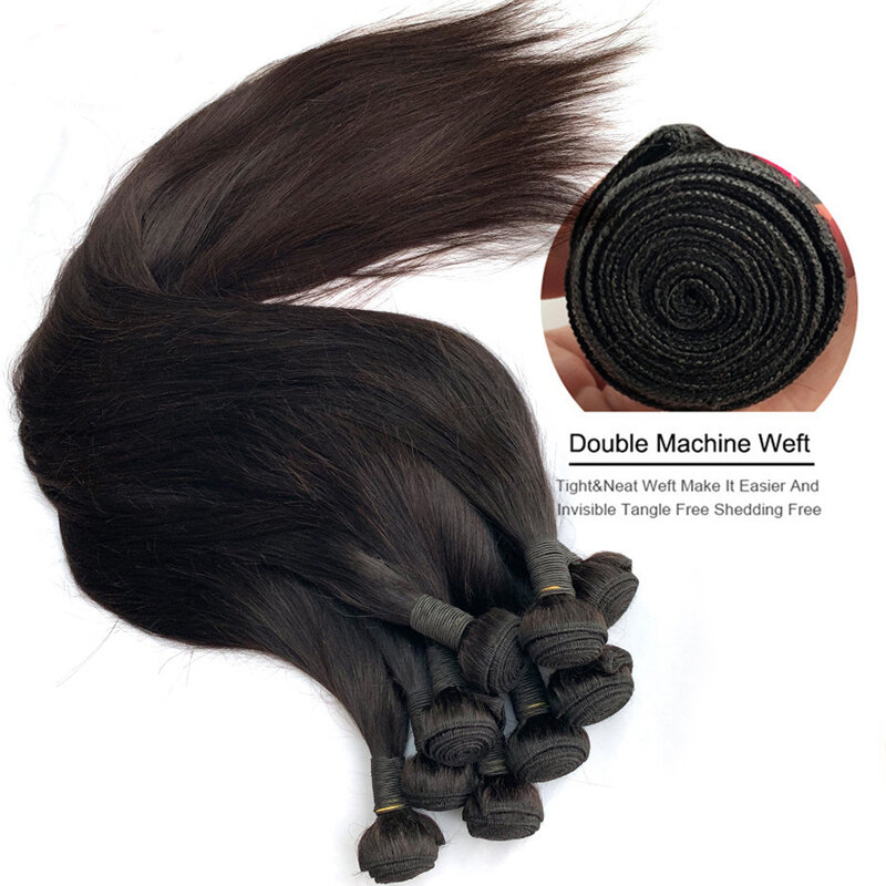 Fasci dritti 24 pollici lunghi fasci di capelli umani Remy offerte tessuto brasiliano tessuto morbido setoso estensioni naturali dei capelli umani