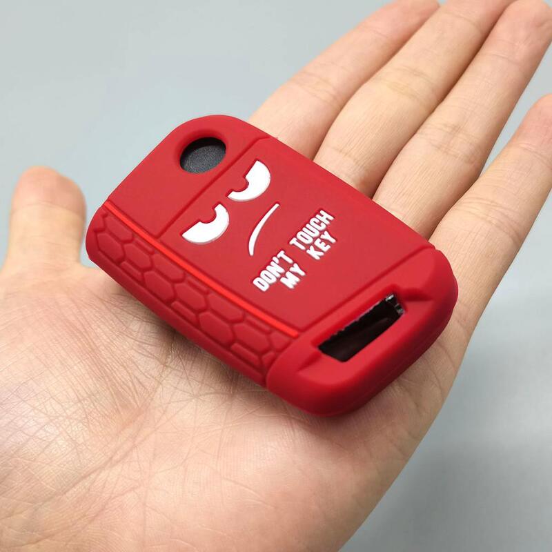 New design word Dont Touch My Key For Volkswagen Polo 2016 Golf 7 MK7 for Skoda for SEAT TSI Silicone Car Key cover case Protect