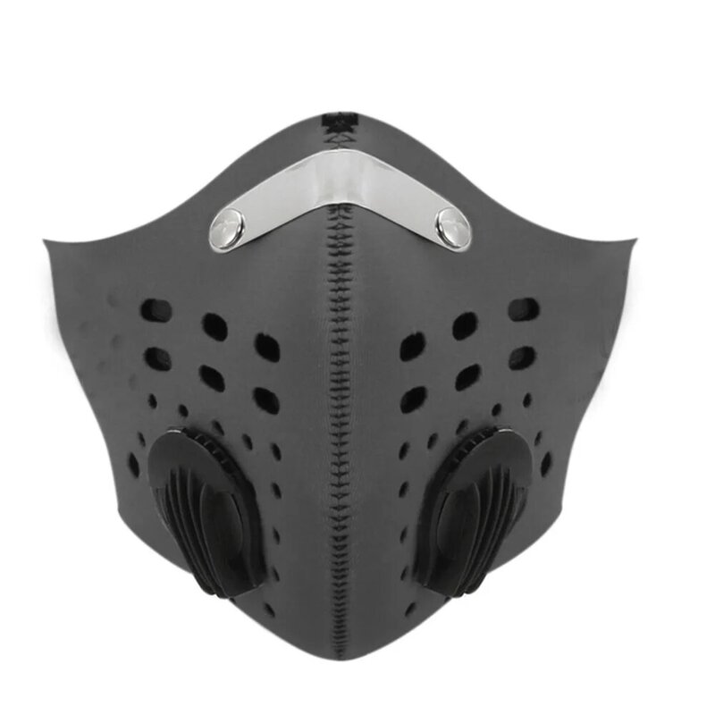 Máscara exterior com filtro de carvão ativado pm 2.5 anti-poluição máscaras faciais à prova de poeira à prova de vento treinamento máscara boca respirador