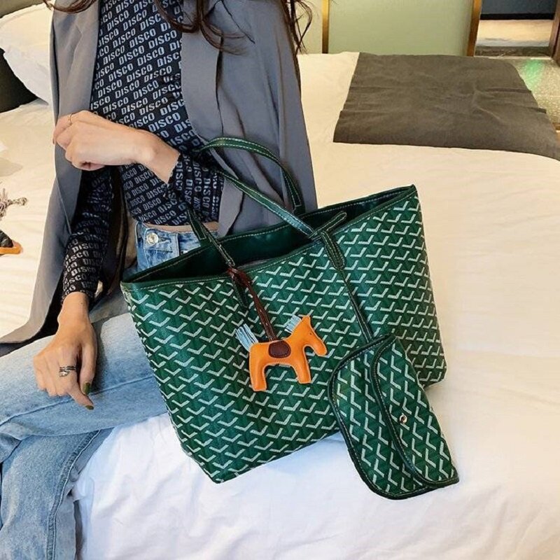 Coreano grandi borse femminili nero giallo verde blu borse di grande capacità e Shopper borsa a tracolla da donna 2021 Trend Design Handbag